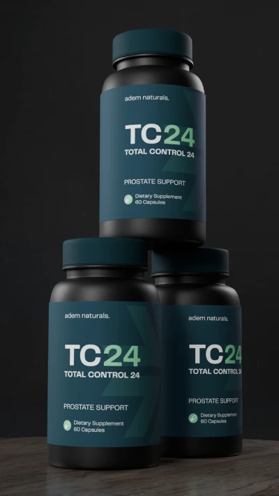 tc24 bottles stacked with discount tag